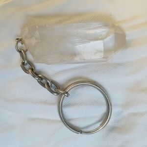 Clear Quartz keychain